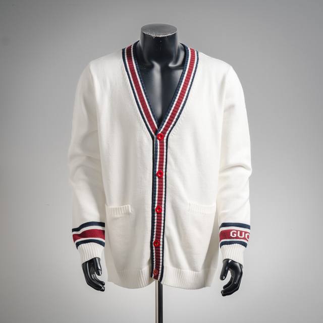 Gucci 2025 Autumn/Winter New Rugby Knit Cardigan, Gholt Renfrew Sweater Cardigan
