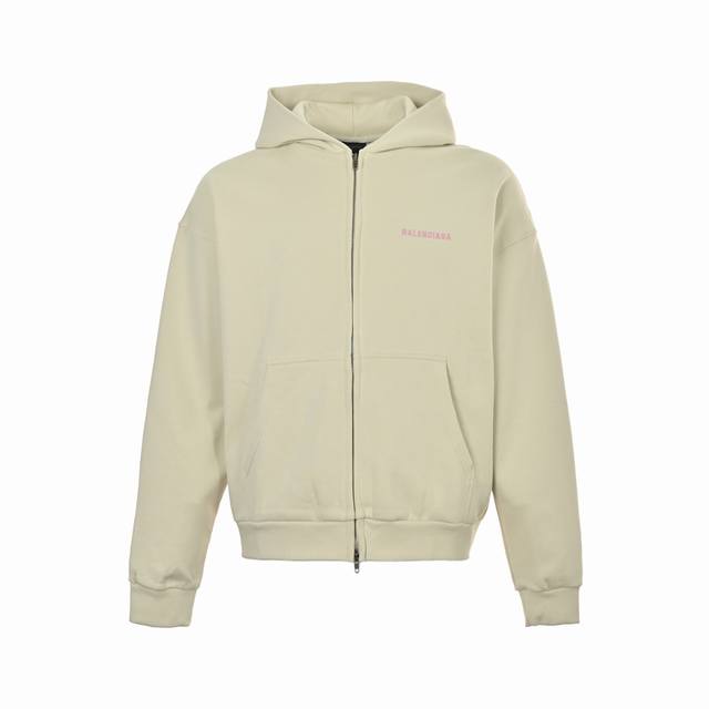 Balenciaga Miami Limited Edition Embroidered Letter Zipper Hooded Jacket. Made w