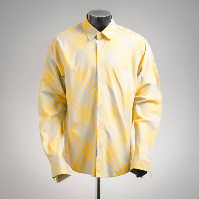 Burberry Bbr25Ss Yellow Long-Sleeve Shirt (Ddd) Size: S-XL (Ddd)