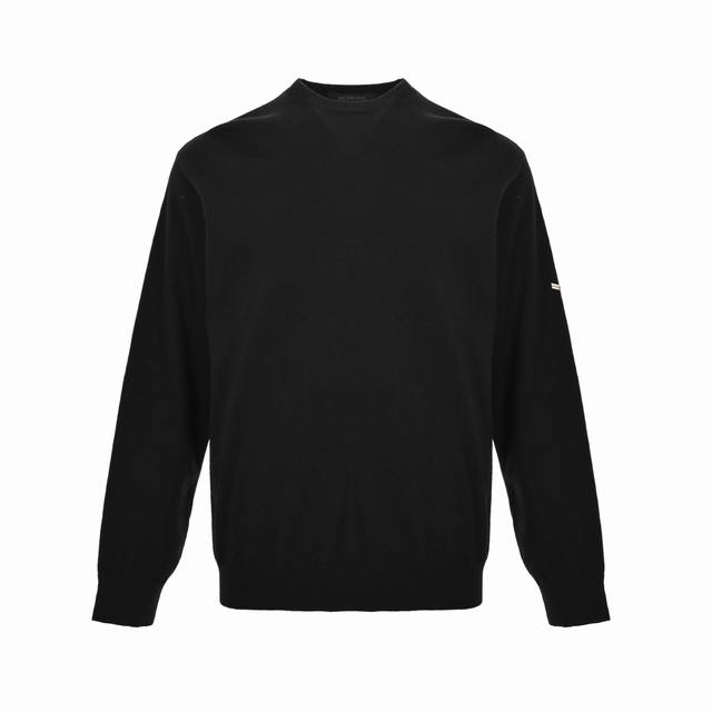 Balenciaga 25Fw Metallic Nameplate Wool Crew Neck Sweater (Ddd) is made from hig