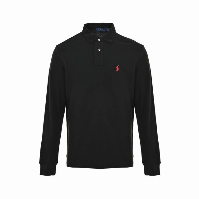 Ralph Lauren 25Ss Polo Long-Sleeve with Embroidered Pony Logo. Made of custom-wo