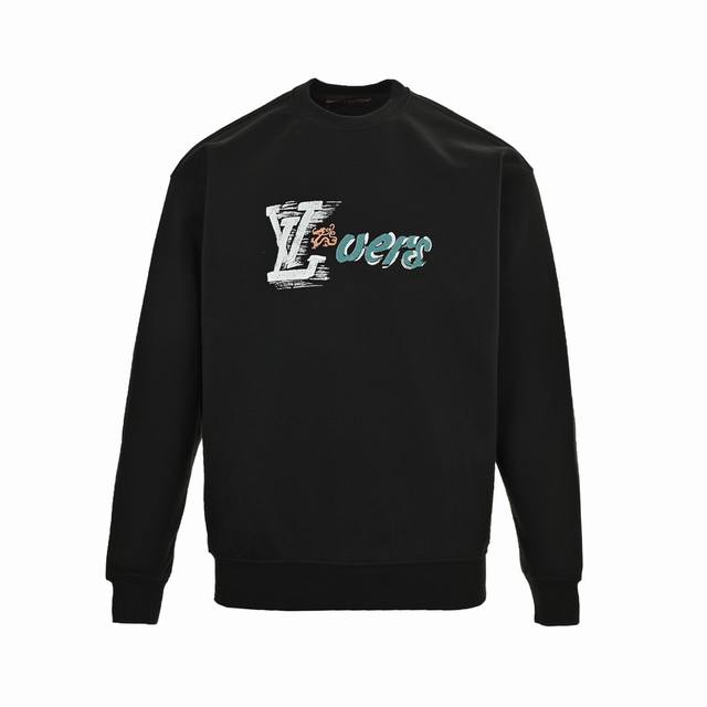 Louis Vuitton 24Fw Letter Print Crew Neck Sweatshirt Autumn/Winter New Custom Fa