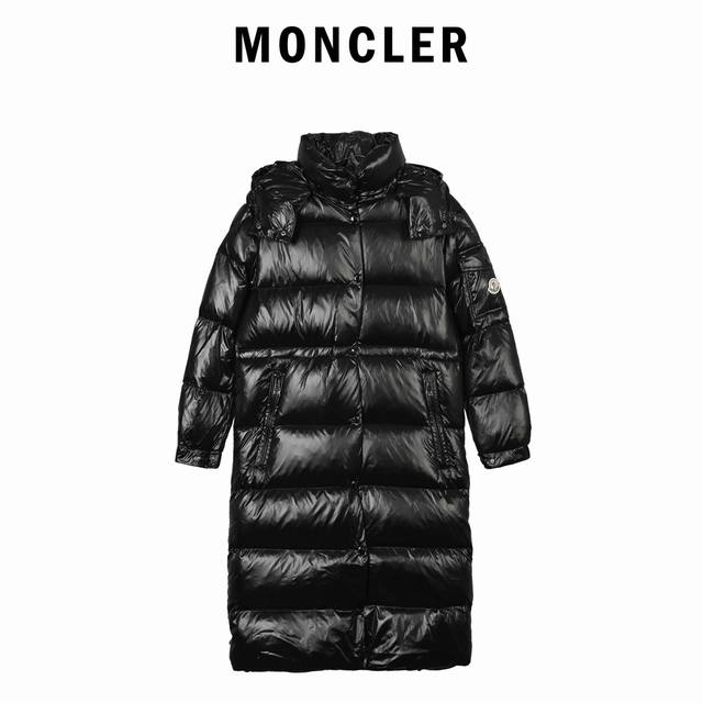 Long Women's Waist-cinching Down Jacket Ddd: Black lining. Each down jacket unde