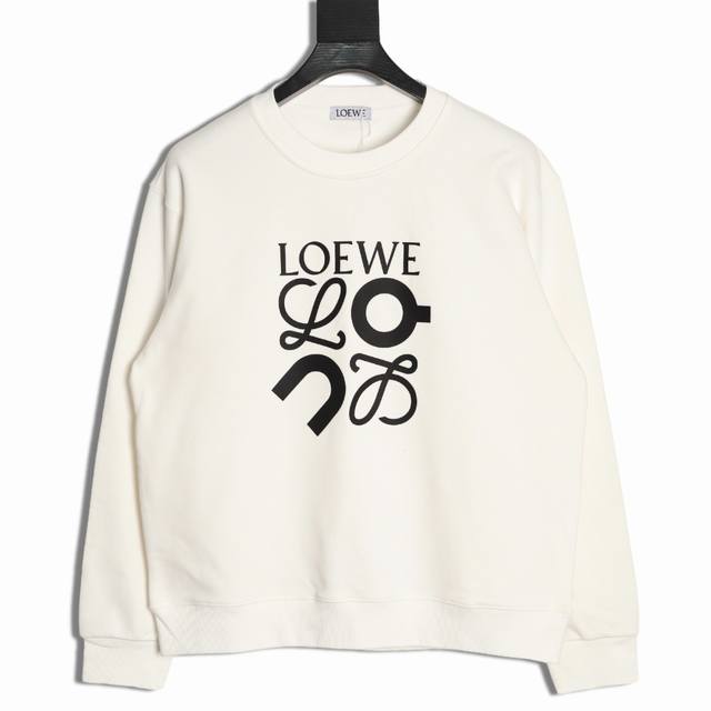 Loewe X On 25Fw Oversized Logo Crew Neck Sweatshirt (Ddd) 480G Premium Combed Co