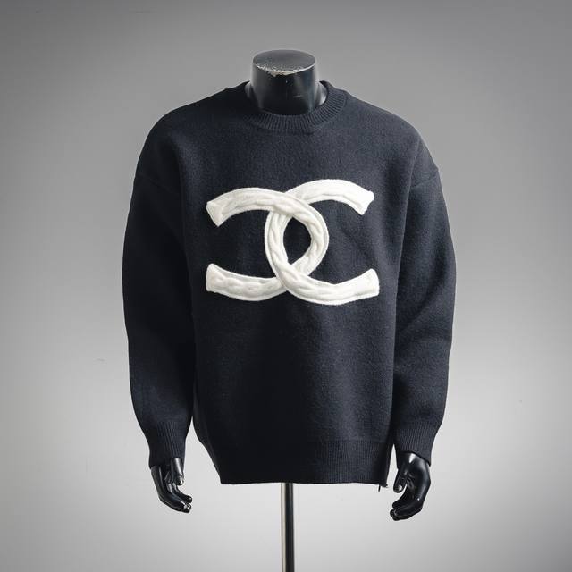 Chanel 24Ss Heavy Knit Cable Knit Classic Logo Jacquard Sweater Top-Tier Origina