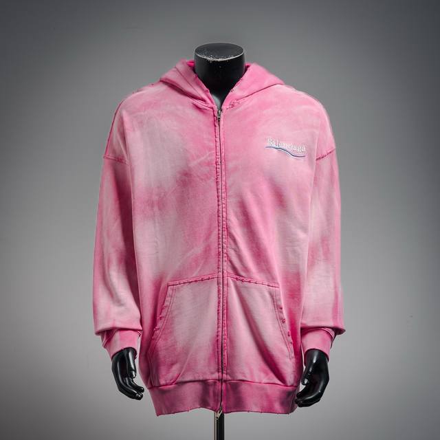 Balenciaga Blcg23Ss Heavy-duty washed tie-dye snowflake and cola embroidered car