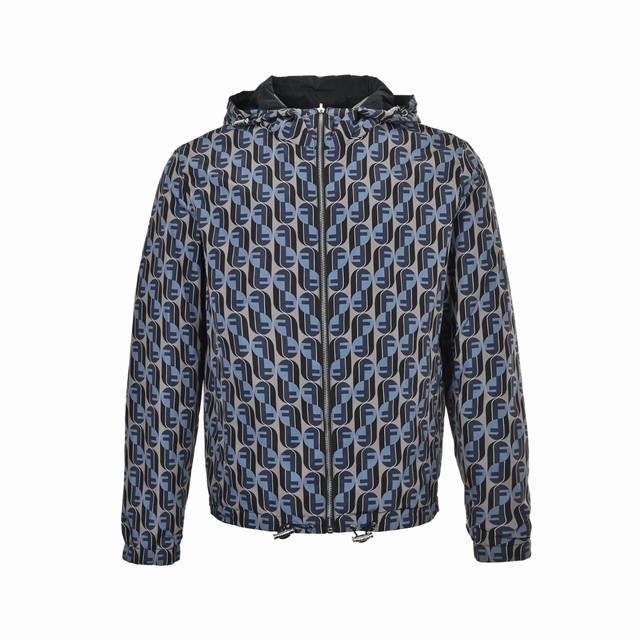 Fendi 25Fw All-over Logo Reversible Hooded Jacket (Ddd) Custom Nylon Trench Coat