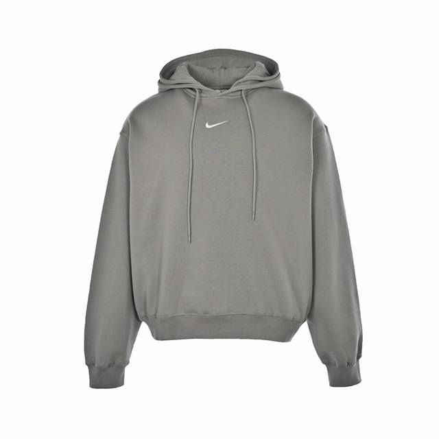 Fear Of God & Nike Collaboration Embroidered Logo Double Hooded Sweatshirt (Ddd)