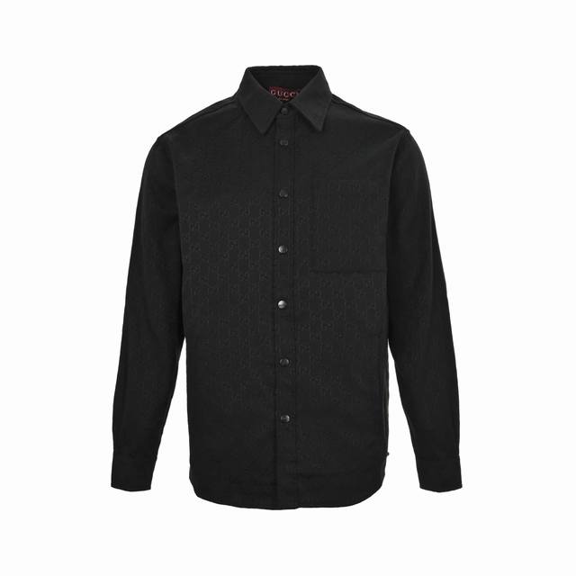 Gucci Button Matching Double G All-over Jacquard Stand Collar Shirt Jacket. Orig
