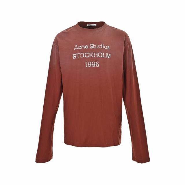 Acne Studios 1996 Sandblasted Distressed Washed Long-Sleeve T-Shirt Acne Long-Sl