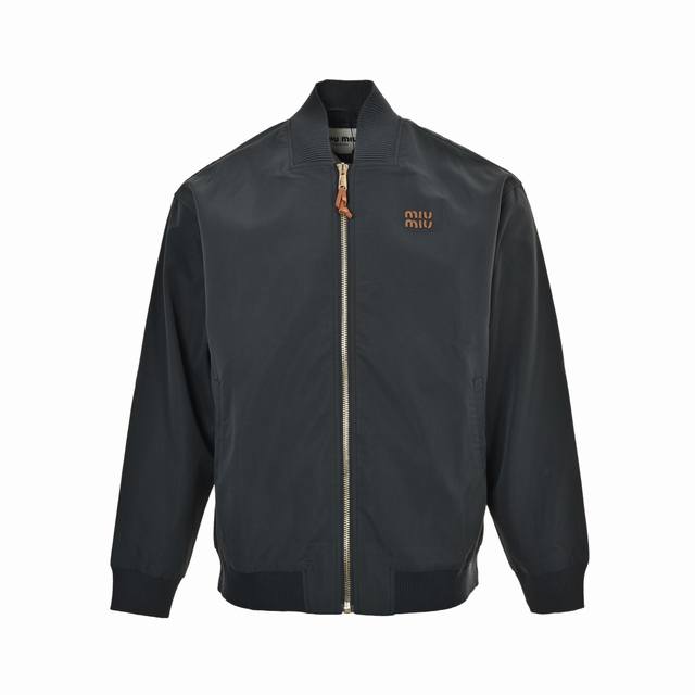 Miumiu 24Fw Panama Cotton Bomber Jacket (Ddd) Made with custom Panama cotton fab