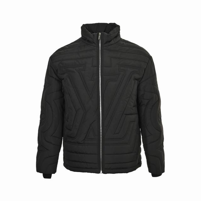 Louis Vuitton 25Fw Letter Embroidery Nylon Stand Collar Cotton Jacket Unisex Cla