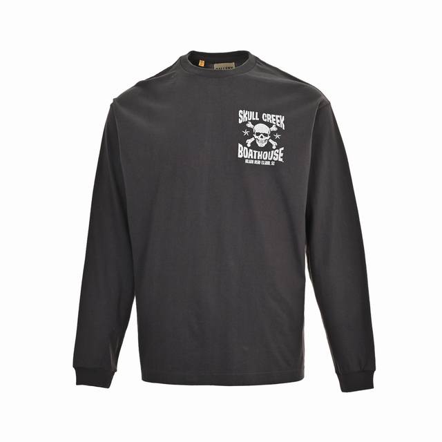 Gallery Dept 24Fw Skull Surfing Gold Foil Glitter Long Sleeve Custom-woven and d