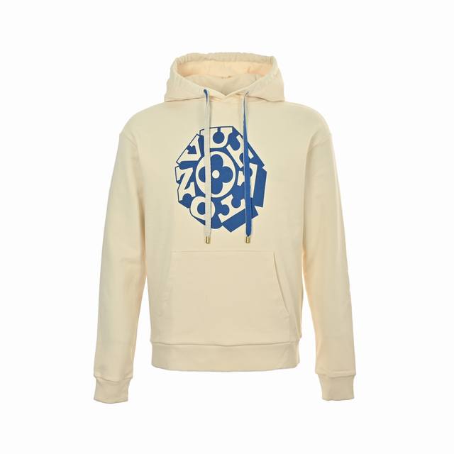 Louis Vuitton 25Fw 3D Floral Letter Print Hooded Sweatshirt (Ddd). Authentic, pu