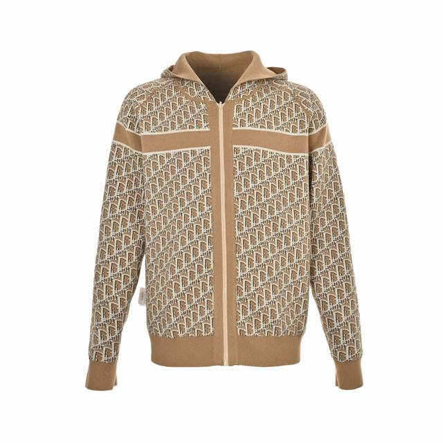 Dior Monogram Jacquard Knit Cashmere Reversible Jacket (Ddd) This super thick ja