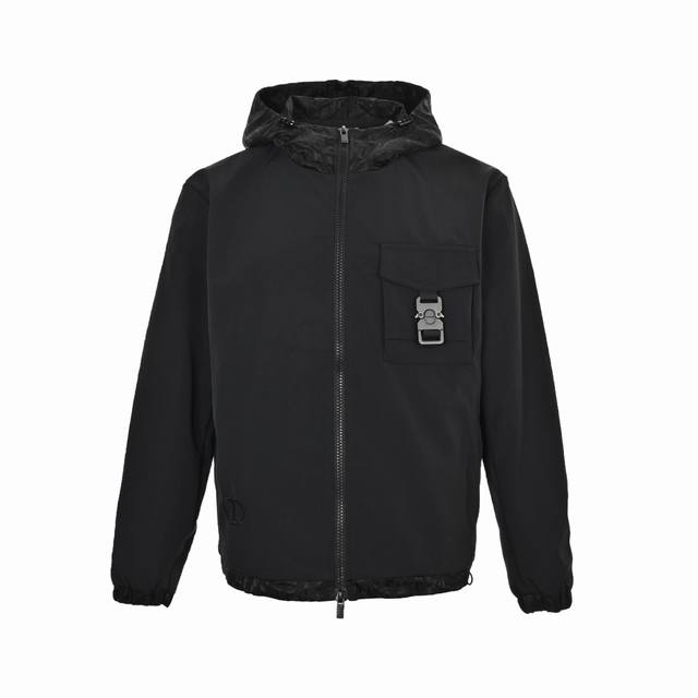 Dior All-over Print Patchwork Hooded Trench Coat (Ddd) Made with imported raw ma