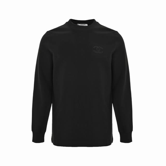 Chanel 25Fw Embroidered Logo Double C Long-Sleeve T-Shirt. A simple yet sophisti