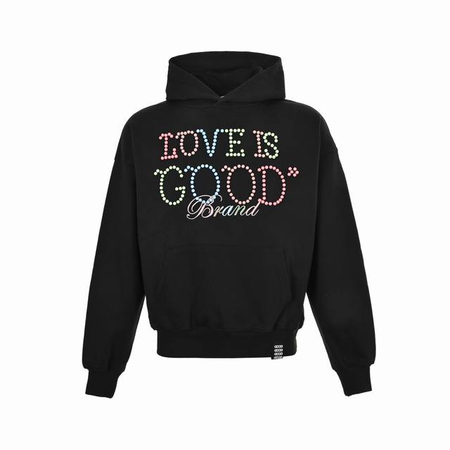 Goodbrand Limited Edition Macaron Color Pearl Letter Hooded Sweatshirt (Ddd) Mac