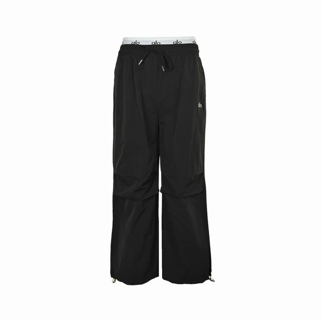 Alo 25Fw Double-waisted spliced casual wide-leg trousers. Made of ultra-thin, ul
