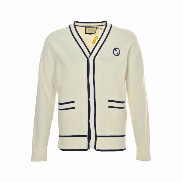 Gucci 25Ss Double G Embroidered Cardigan. Made with anti-pilling modal fleece th