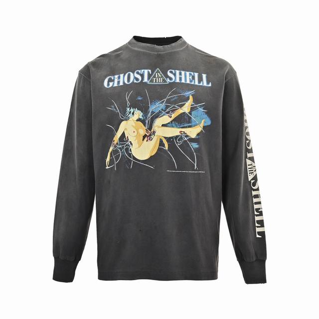 Saint Michael 24Fw Sleeping Mosaic Print Long-Sleeve The overall fabric is 260g