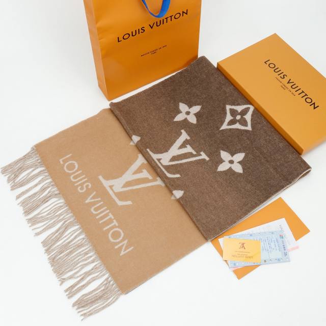 Louis Vuitton Lv Gradient All-over Cashmere Tassel Scarf #Reseller Version Cashm