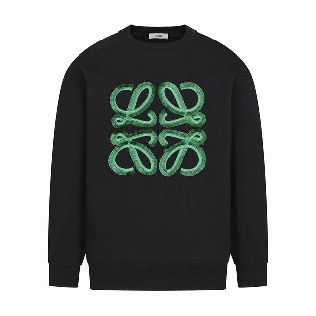 Loewe 25Ss Autumn Collection Solid Color Sweatshirt with Large Logo and Tassel E