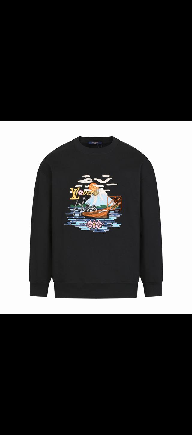 Louis Vuitton x Louis Vuitton LV Nigo Collaboration Fishing Embroidery Crew Neck