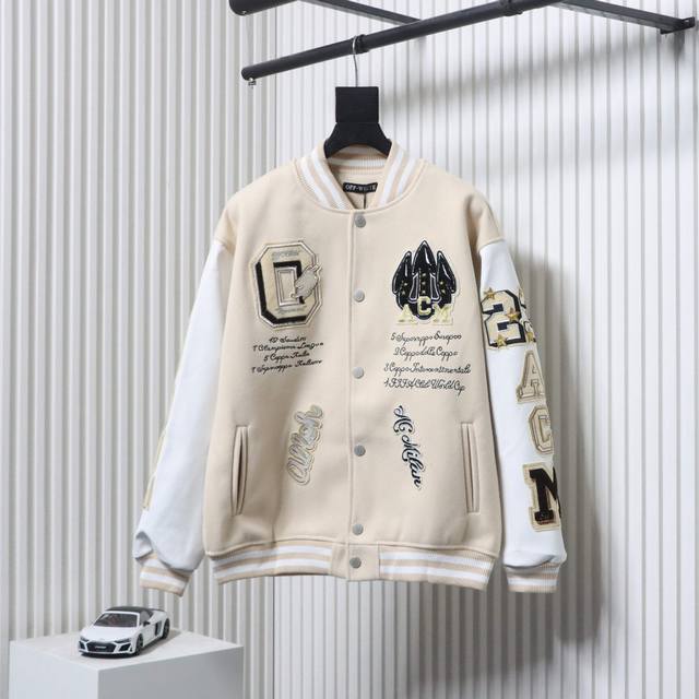 Ac Mlian Xoff White Devil Towel Embroidery Collaboration Baseball Uniform combin