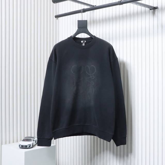 Loewe Gradient Washed Print Crew Neck Sweatshirt. Made with custom high-grammage
