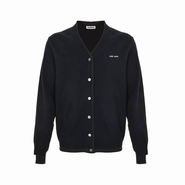 Miu Miu 25Fw Faux Two-Piece Knit Cardigan with Hem Splicing (Ddd) Custom-knitted