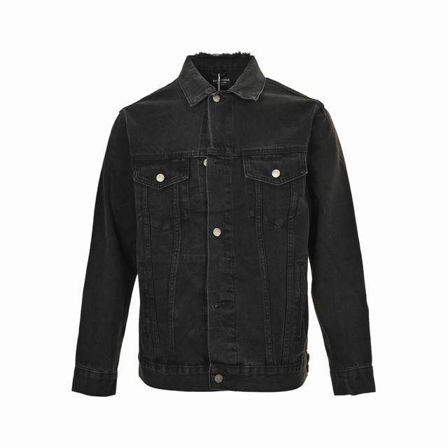 Balenciaga classic Coca-Cola logo embroidered denim jacket. Early autumn new sty