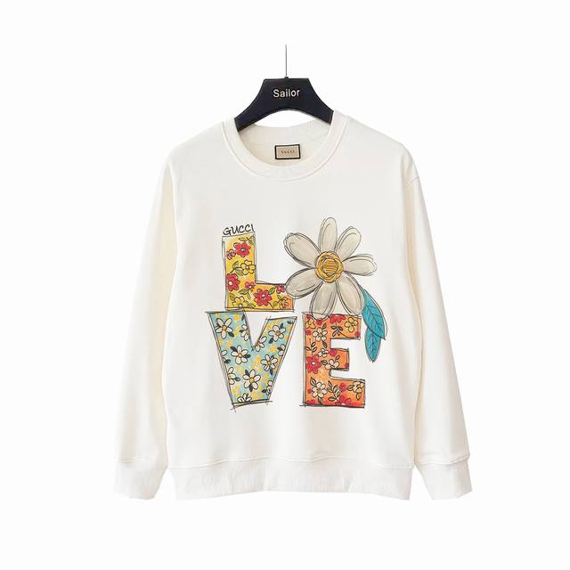 Real Shot Details + Size Chart Gucci Spring Blossom Crew Neck Sweatshirt New Guc