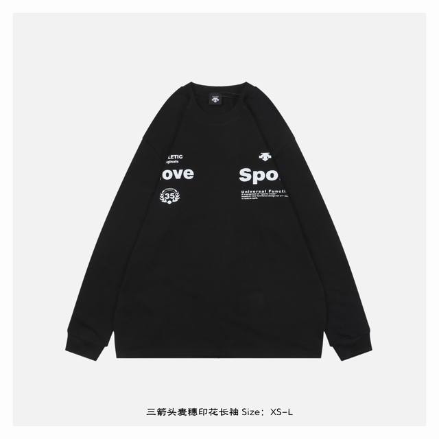 Three Arrow Wheat Ear Print Long-Sleeve Shirt. Inspired by 1980s retro style, th