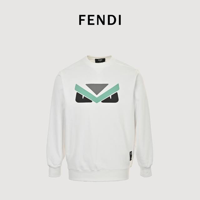 Fendi 24Fw Monster Eyes Crew Neck Sweatshirt (Ddd) 420g pure cotton fabric, terr