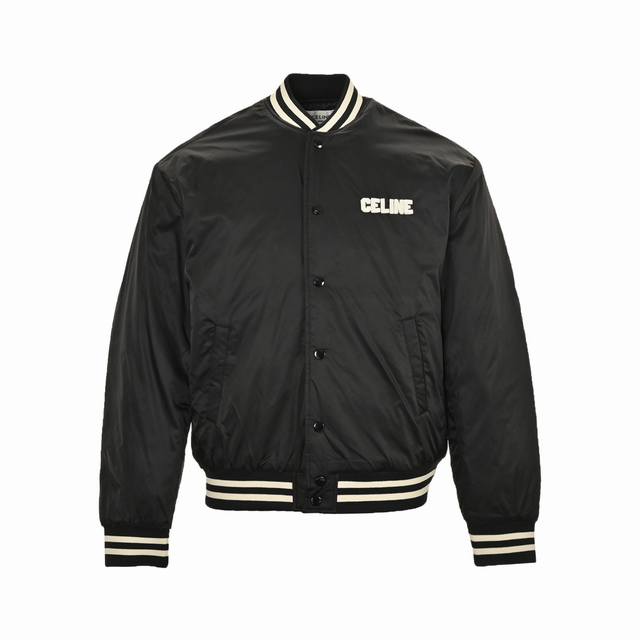 Celine 24Fw Letter Baseball Jacket/Cotton Jacket (Ddd) Custom-made brocade fleec