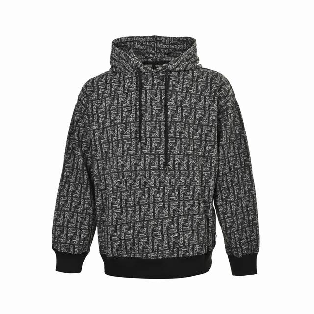 Fendi 25Fw All-over Double F Color-blocked Hooded Sweatshirt. Featuring a classi