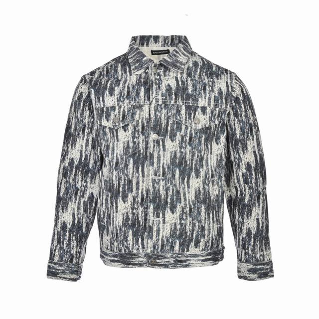 Balenciaga Tie-Dye Denim Jacket with Letter Back (Ddd) - 1:1 replica of the orig