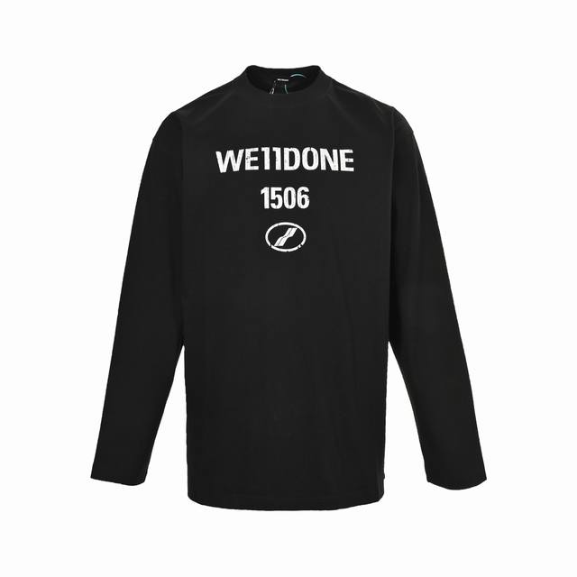 We11 Done Simple Logo Print Long-Sleeve T-Shirt (High-Quality Version, 300g Doub