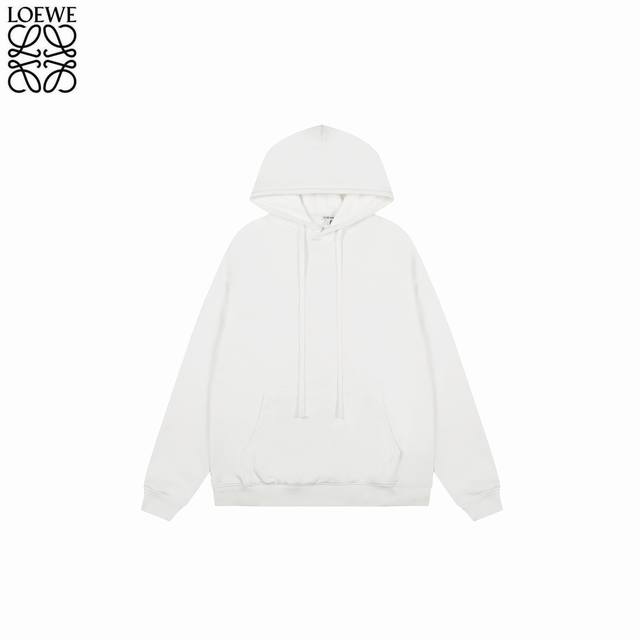 Loewe 25Fw Fluorescent Letter Hooded Sweatshirt with Back No need for flashy cop