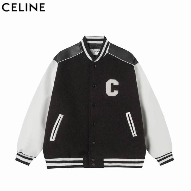 Celine runway style preppy baseball jacket. Ordered from the original and molded