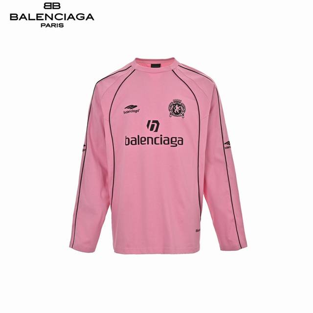 Balenciaga 24Ss Manchester United Logo Print Long-Sleeve T-Shirt Balenciaga Manc