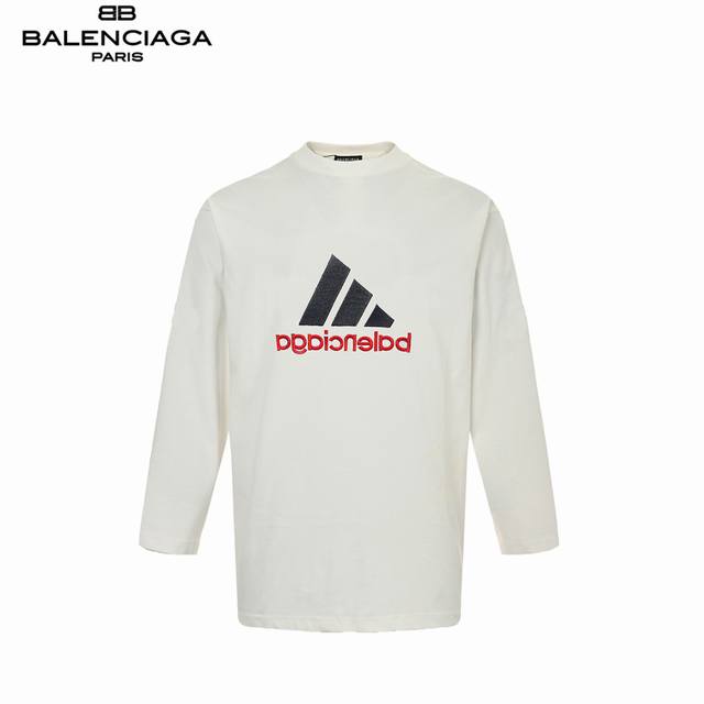Balenciaga & Adidas 24Ss Embroidered Ogo Reversible Long-Sleeve Pants. Made with