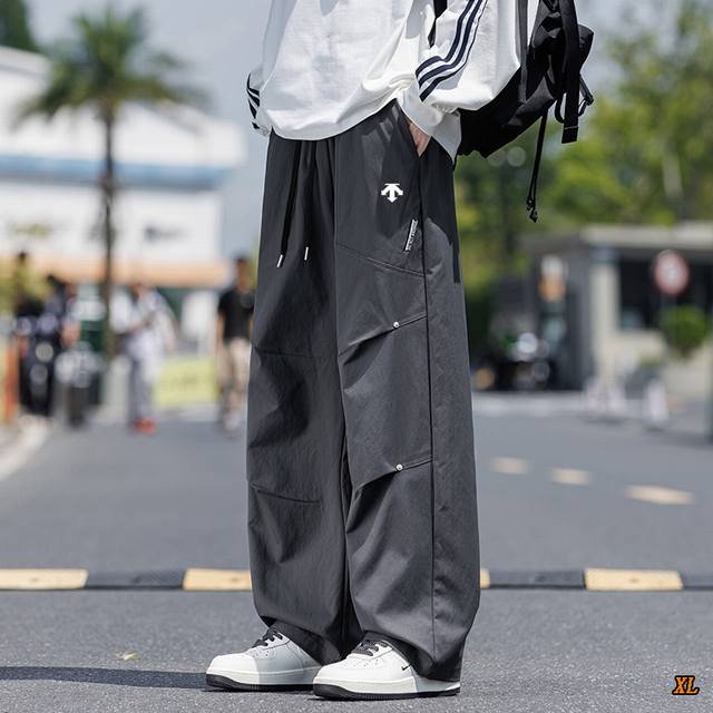 Descente Exclusive New Autumn Casual Pants, Straight Leg, Loose Fit, Outdoor Hik