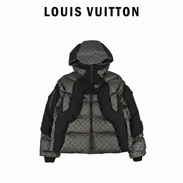 Louis Vuitton Monogram Temperature-Sensitive Down Jacket This down jacket featur