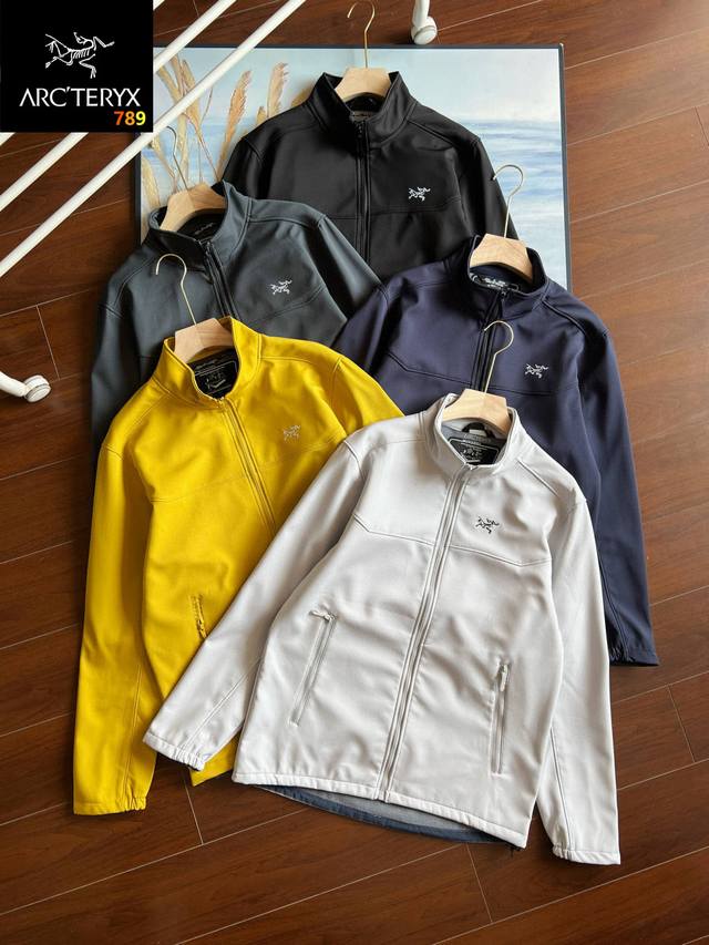 Printed Arc'teryx Spring New Jacket - Outdoor Sports Stand Collar Windproof Flee