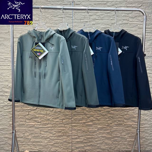 Arc'teryx 25Ss Autumn New Embroidered Outdoor Softshell Fleece Jacket! This batc
