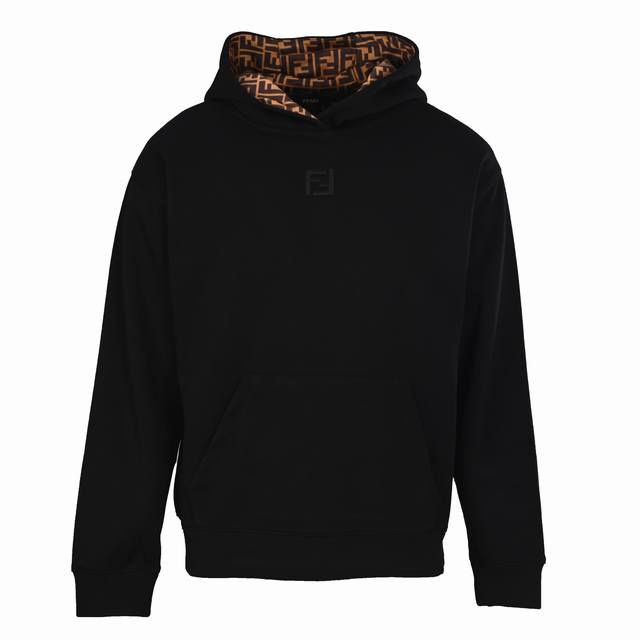 Fendi Embroidered Hooded Sweatshirt. Custom double-layer luxurious soft air cott