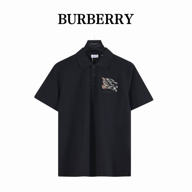 Burberry Polo Shirt with Check Pattern and Horse Stance on the Chest. Original q