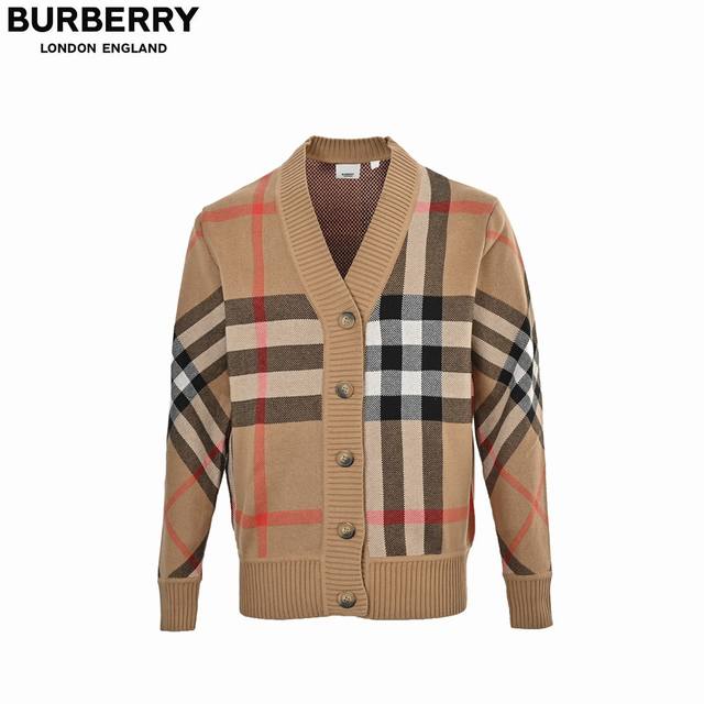 Burberry classic large check cardigan sweater. Purchased from the original and c